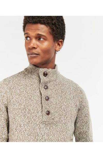 Barbour Sid Half-zip Sweater In Stone Marl