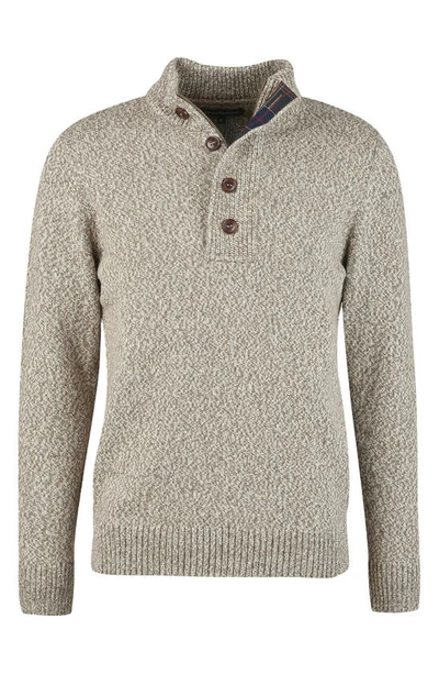 Barbour Sid Half-zip Sweater In Stone Marl