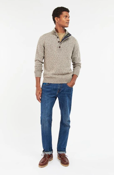 Barbour Sid Half-zip Sweater In Stone Marl