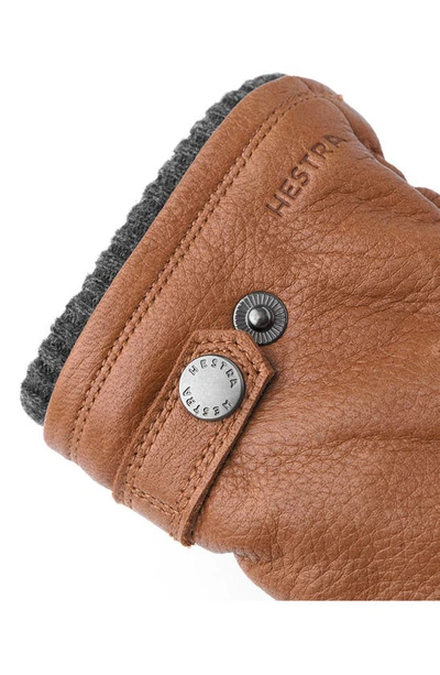 Shop Hestra Utsjo Leather Gloves In Cork