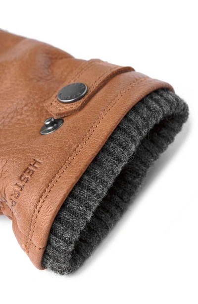 Shop Hestra Utsjo Leather Gloves In Cork
