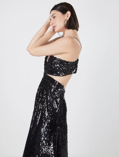 Shop Bcbgmaxazria Giacomo Cutout Sequin Evening Dress In Black Beauty