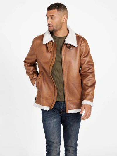 Guess hot sale shearling jacket