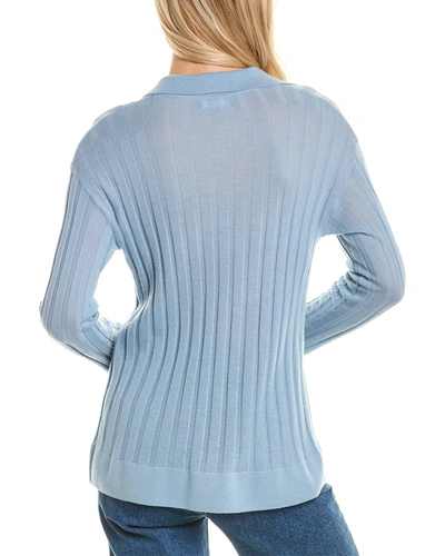Shop Sablyn Cashmere Polo Sweater In Blue