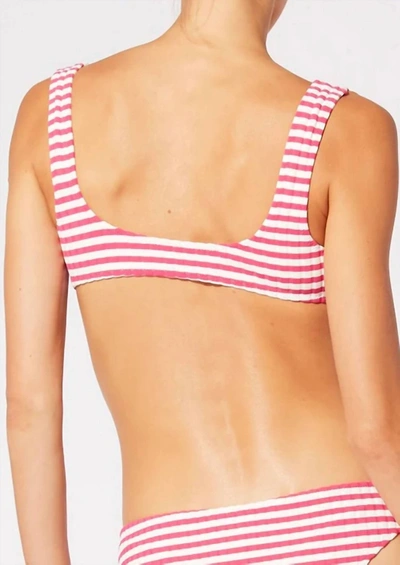 Shop Solid & Striped Elle Top In Stripe Rib Strawberry In Multi