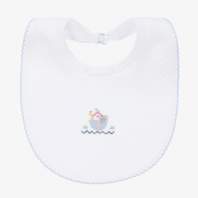 Shop Mini-la-mode Noah's Ark Pima Cotton Bib In White