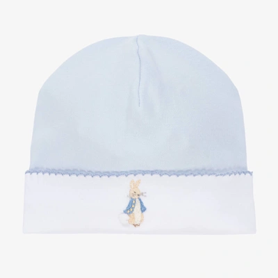 Shop Mini-la-mode Blue Peter Rabbit Pima Cotton Hat