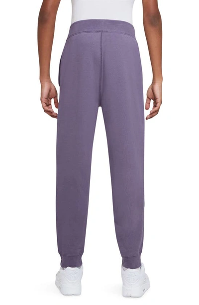 Shop Nike Kids' Lebron Cotton Blend Sweatpants In Purple/ Navy
