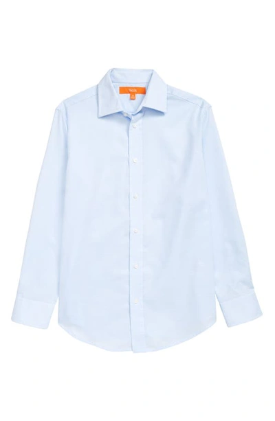 Shop Tallia Kid's Textured Button-up Shirt In Lt. Blue