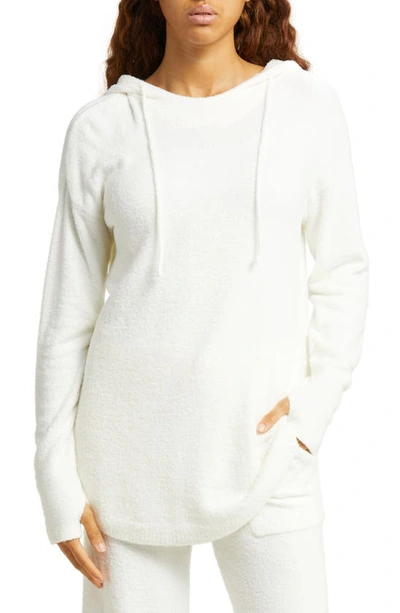 Shop Barefoot Dreams Shirttail Hoodie In Pearl