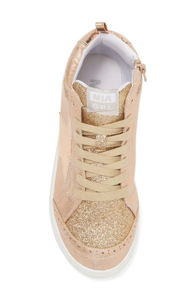 Shop Mia Kids' Berrynice Mid Top Sneaker In Rose Gold