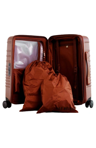 Beis 21-inch Rolling Spinner Suitcase In Maple