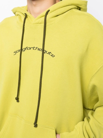 Shop Song For The Mute Men Gym Hoodie In Lime