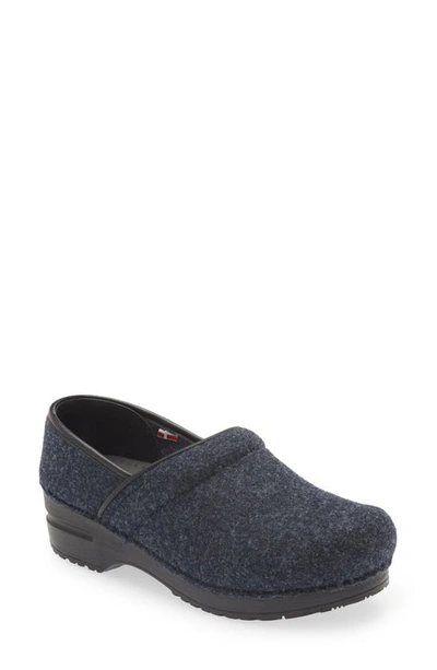 Shop Sanita Ava Wool Clog In Navy