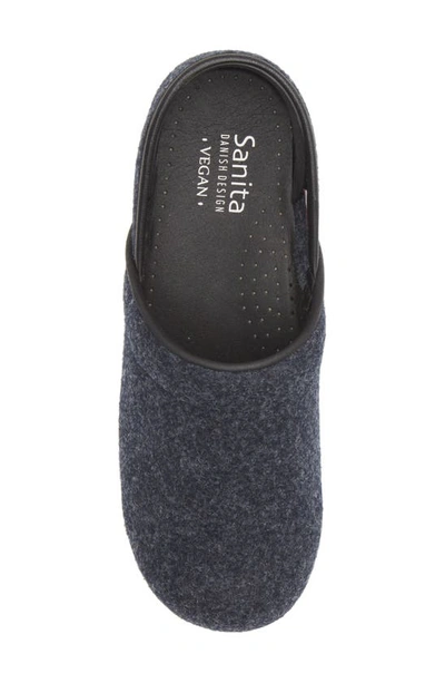 Shop Sanita Ava Wool Clog In Navy