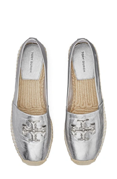 Shop Tory Burch Eleanor Espadrille Flat In Silver