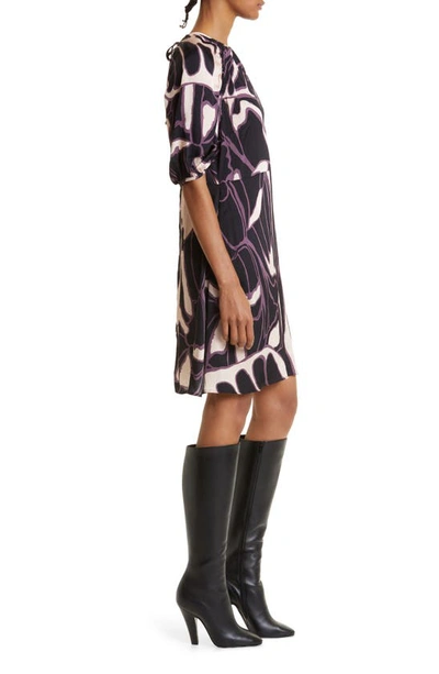 Shop Ted Baker Gilliaa Abstract Floral Fit & Flare Dress In Black