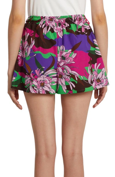 Moncler Multicoloured Floral Drawstring Shorts In Pink Floral