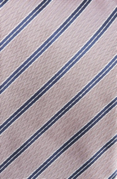 Shop Zegna Ties Brera Regimental Stripe Silk Tie In Pink