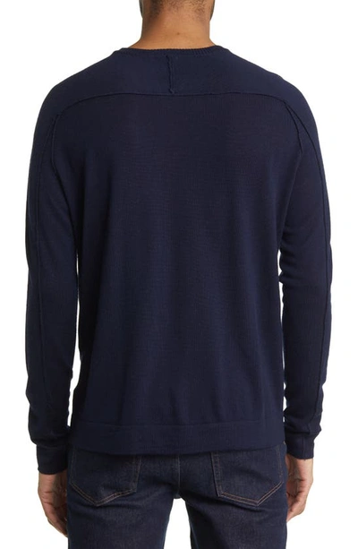Shop Good Man Brand Mvp Slim Fit Notch Neck Wool Sweater In Sky Captain