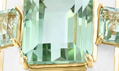 Shop Effy 14k Yellow Gold Diamond Prasiolite Ring In Green