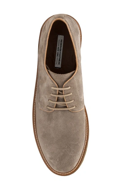 Reserve Footwear Octavious Leather Derby In Taupe