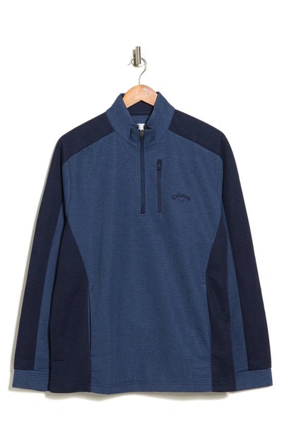 Shop Callaway Golf Ottoman Half Zip Pullover In Peacoat Heather