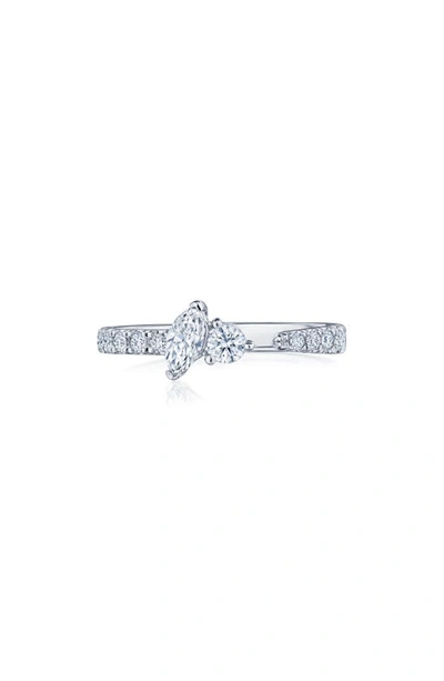 Shop Kwiat Duet Diamond Open Ring In White Gold