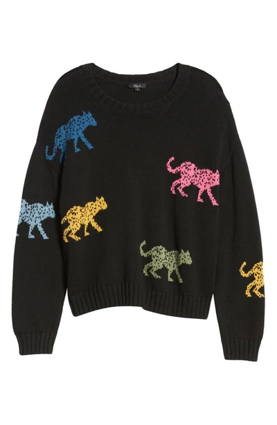Shop Rails Perci Leopard Cotton & Cashmere Sweater In Jagged Tiger