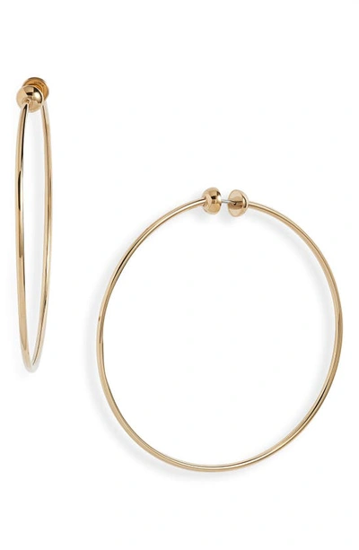 Shop Jenny Bird Icon Large Hoop Earrings In High Polish Gold