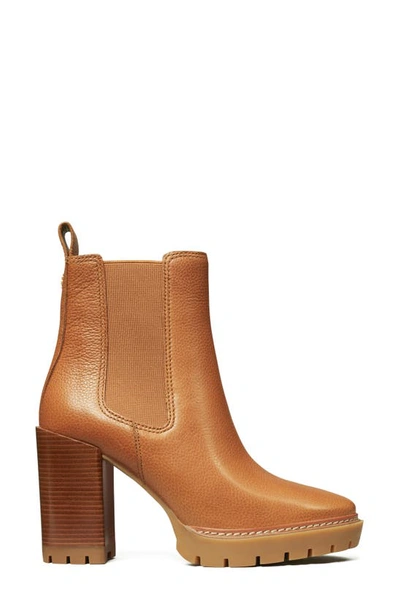 Tory Burch Chelsea 70mm Lug Bootie In Toasted Caramel