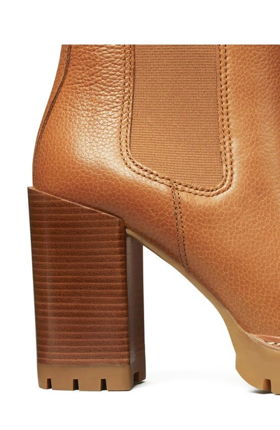 Tory Burch Chelsea 70mm Lug Bootie In Toasted Caramel
