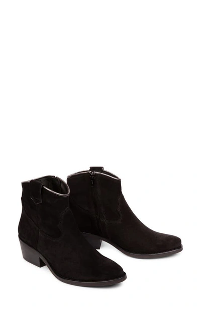 Shop Penelope Chilvers Cassidy Suede Cowboy Boot In Black