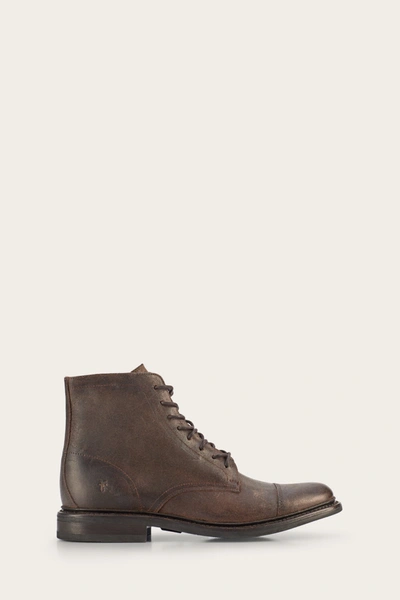 Shop The Frye Company Seth Cap Toe Lace Up In Graphite