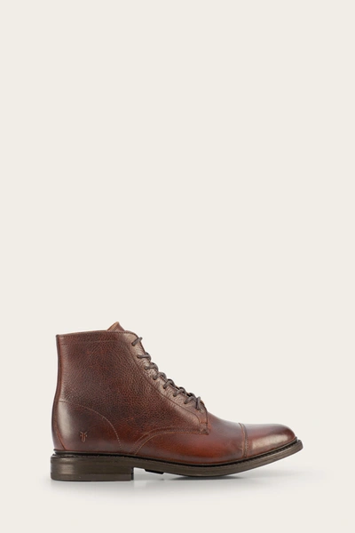 Shop The Frye Company Seth Cap Toe Lace Up In Brown
