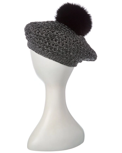 Shop Surell Accessories Fleece-lined Beret In Black