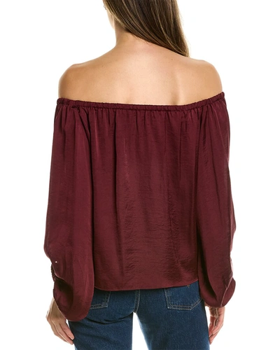 Shop Vince Camuto Off-the-shoulder Blouse In Red