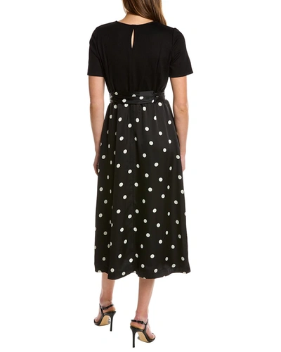 Shop Anne Klein Tie-waist Midi Dress In Black