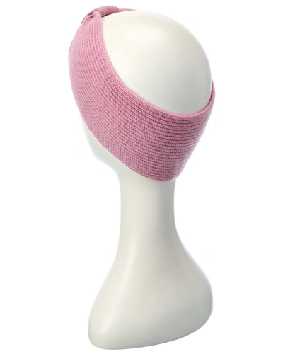 Shop Phenix Ribbed Bow Cashmere Headband In Pink