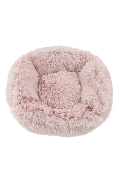 Shop Precious Tails Super Lux Shag Faux Fur Pet Bed In Pink