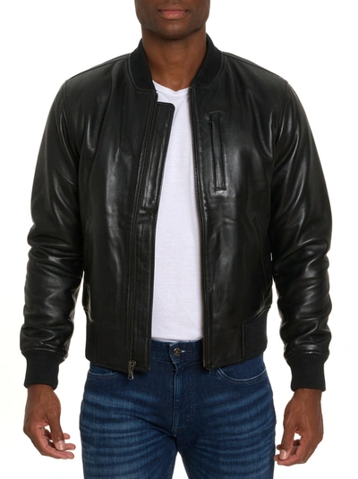 Shop Robert Graham Rg Voyager Leather Outerwear In Black