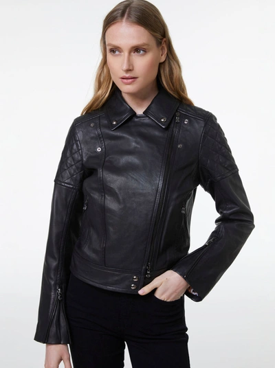 Shop Robert Graham Monroe Leather Jacket In Black