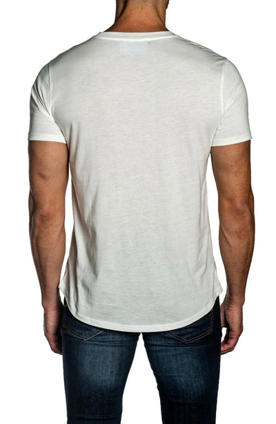 Shop Jared Lang Peruvian Cotton Crewneck T-shirt In White