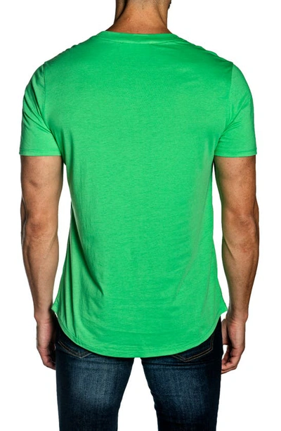 Shop Jared Lang Peruvian Cotton Crewneck T-shirt In Green