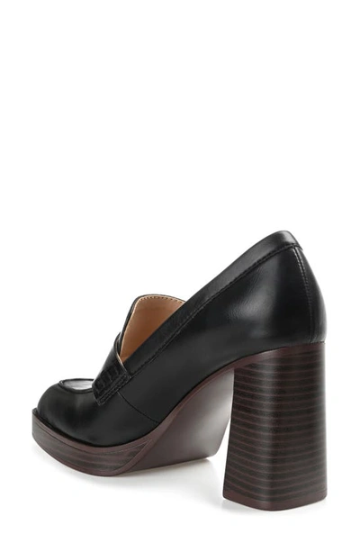 Journee Collection Ezzey Platform Penny Loafer Pump In Black
