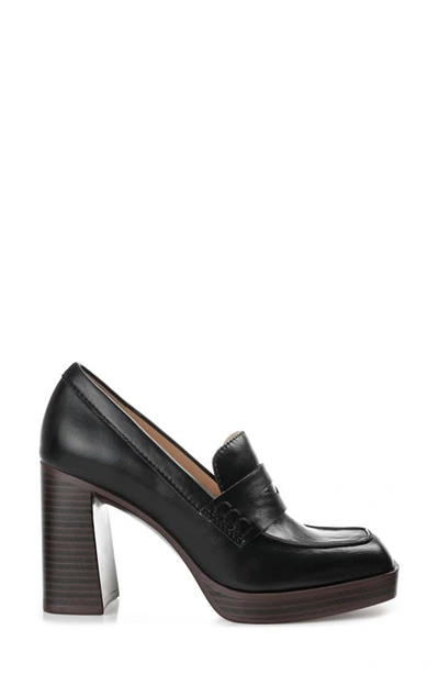 Journee Collection Ezzey Platform Penny Loafer Pump In Black
