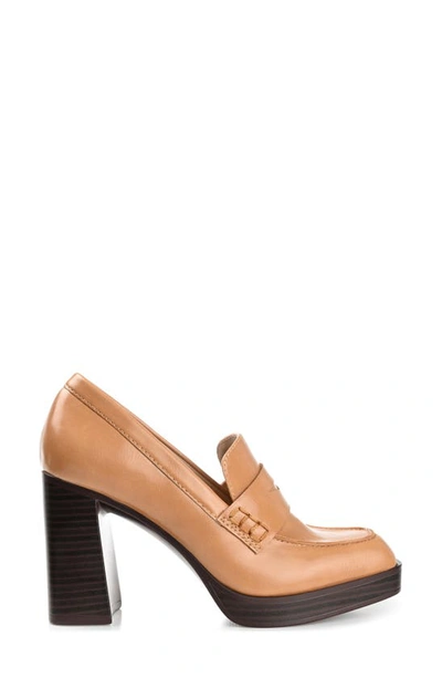 Journee Collection Women's Ezzey Block Heel Loafers In Tan