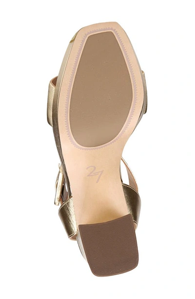 Shop 27 Edit Naturalizer Jaselle Platform High Heel Sandal In Dark Gold Metallic Leather