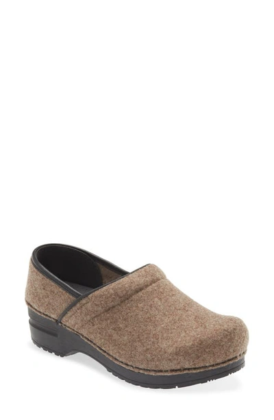 Shop Sanita Ava Wool Clog In Stone