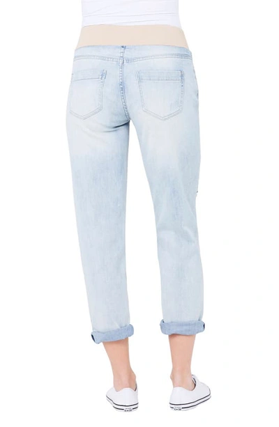 Shop Ripe Maternity Baxter Ripped Maternity Boyfriend Jeans In Clean Fade